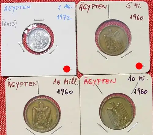 (1049181) 6 x Äthiopien Münzen u. 4 x Ägypten, siehe bitte Beschreibung u. Originalbilder