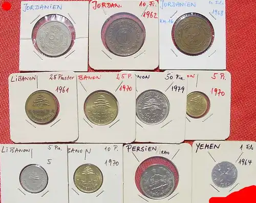 (1049185) Arabien 11 x div. Münzen Doublettenbestand, siehe bitte Beschreibung u. Originalbilder