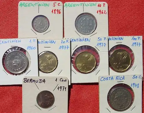 (1049192) Mittel- u. Südamerika 17 x div. Münzen Doublettenbestand, siehe bitte Beschreibung u. Originalbilder