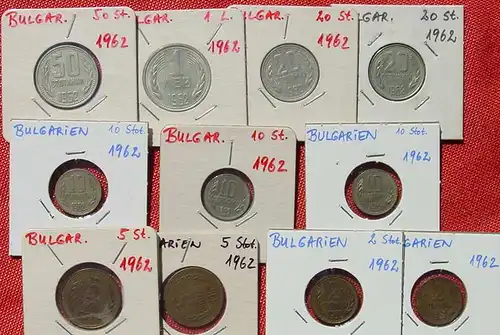 (1049194) Bulgarien 19 x div. Münzen Doublettenbestand, siehe bitte Beschreibung u. Originalbilder