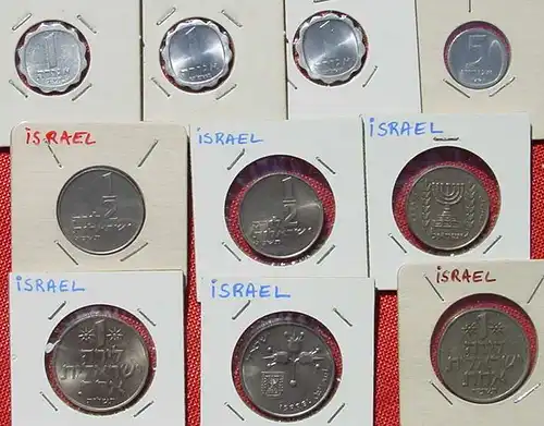 (1049196) Israel 20 x div. Münzen Doublettenbestand, siehe bitte Beschreibung u. Originalbilder