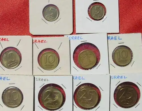 () Israel 20 x div. Münzen Doublettenbestand, siehe bitte Beschreibung u. Originalbilder