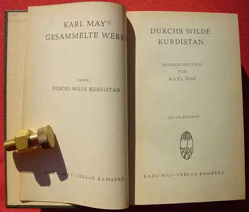 () Karl May, Band 2 "Durchs wilde Kurdistan". Karl-May-Verlag Bamberg 1951