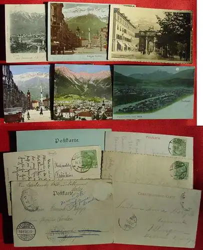 (1030132)  Öesterreich. Innsbruck ab 1900. 6 alte Ansichtskarten mit huebschen Motiven