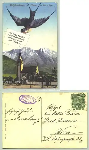(1025903)  Absam / Tirol.  Ansichtskarte. Postalisch gelaufen 1913