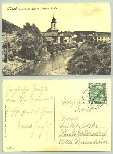 Alland / N-Oesterr. 1912 (1025909)  Ansichtskarte. Postalisch gelaufen 1912 ?