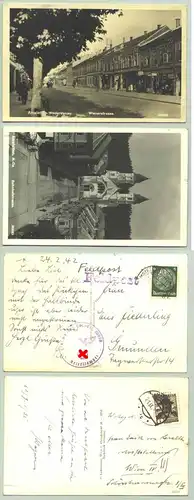 Amstetten, Oesterr. (1025914) 2 huebsche Foto-Ansichtskarten Strassenansichten. Postalisch gelaufen 1935 u. 1942