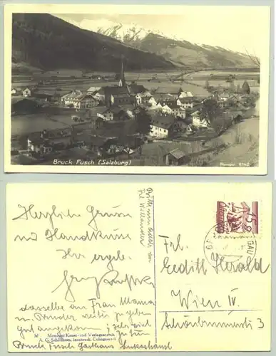 Bruck Fusch (1030091) Ansichstkarte. Oesterreich. Postalisch gelaufen, Datum unleserlich, um 1930 ?