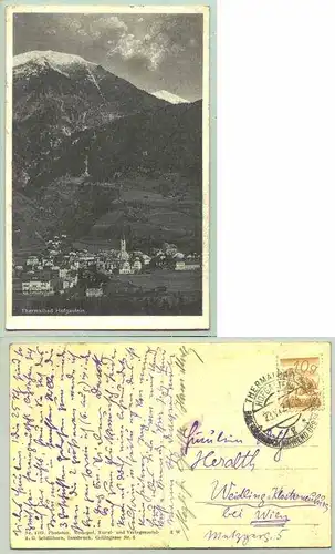 () Ansichstkarte. Thermalbad Hofgastein. Oesterreich. Postalisch gelaufen 1927