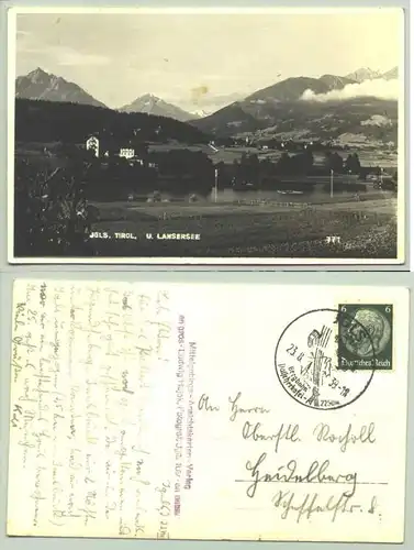 Igls / Tirol, Oesterreich 1939 () Ansichstkarte. Postalisch gelaufen mit Sonderstempel 1939