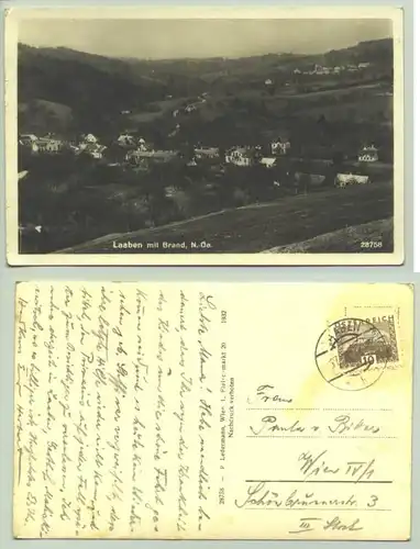 Laaben (1030107) Ansichstkarte. Oesterreich. Postalisch gelaufen 1932