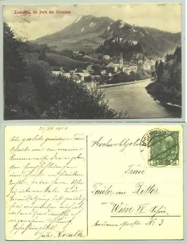 Losenstein (1030113) Ansichstkarte. Oesterreich. Postalisch gelaufen 1914