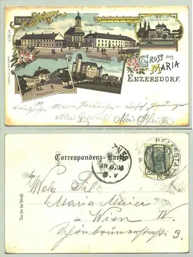 Maria Enzersdorf, Oesterreich ()  Ansichtskarte. Postalisch gelaufen 1905