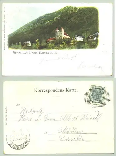 Maria Schutz, Oesterreich 1900 ()  Ansichtskarte. Postalisch gelaufen 1900