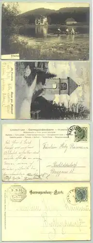 (1026049) 2 Ansichtskarten. 'Gruss aus Mariazell - Am Kreuzberg' und 'Erlaufsee'. Postalisch gelaufen ab 1905