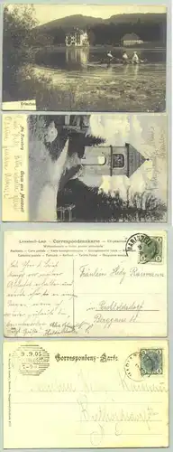 () 2 Ansichtskarten. 'Gruss aus Mariazell - Am Kreuzberg' und 'Erlaufsee'. Postalisch gelaufen ab 1905