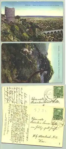 Mödling (1026056) 2 Ansichtskarten. Postalisch gelaufen 1915