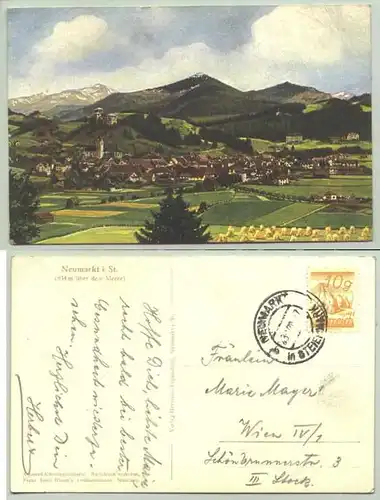 Neumarkt (1030063) Ansichstkarte. Oesterreich. Postalisch gelaufen, Datum unleserlich, vermutlich um 1929