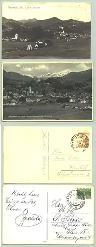 (1026061) 2 Ansichtskarten mit Motiven aus Neumarkt. Postalisch gelaufen, unleserlich, vermutlich um 1920-30
