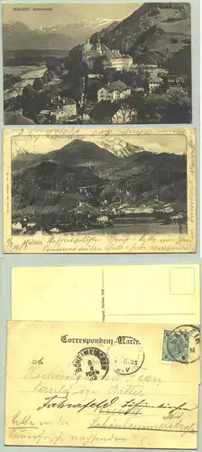 2 x Hallein (1025989) 2 Ansichtskarten. 1 AK postalisch gelaufen 1903