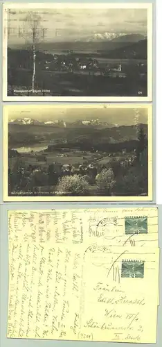 2 x Krumpendorf 1933 (1026029) 2 Ansichtskarten. Postalisch gelaufen 1933