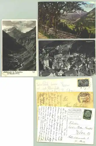 3 x Bad Gastein (1025926) 3 Ansichtskarten. Postalisch gelaufen um 1920 - 1939