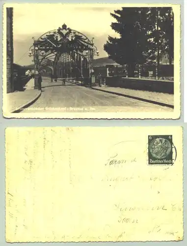 Braunau am Inn (1025934) Ansichtskarte. Brueckenkopf - Braunau a. Inn. Postalisch gelaufen, unleserlich um 1939 ?