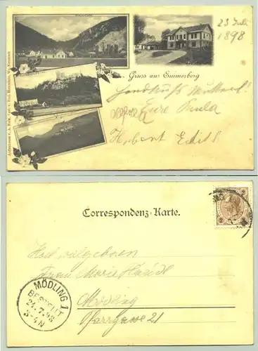 Emmersberg (1025956) Ansichtskarte. Beschrieben u. postalisch gelaufen 1898