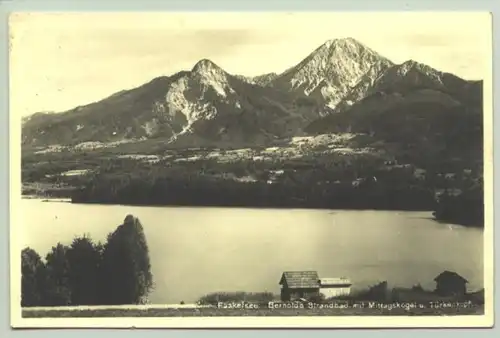 Faakersee (1025958) Ansichtskarte. Beschrieben u. postalisch gelaufen 1929. Eckknick