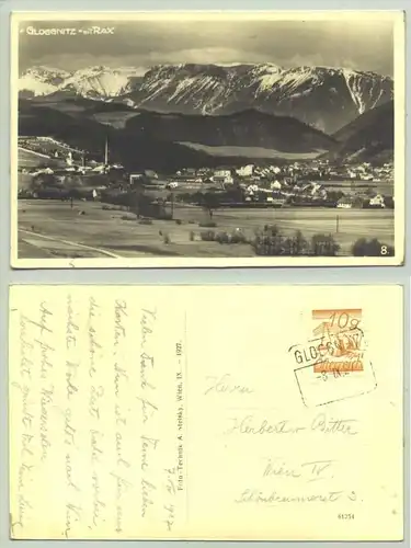 Gloggnitz (1025969) Ansichtskarte. Postalisch gelaufen 1927