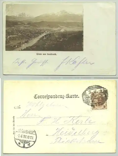 Innsbruck (1026005)  Foto-Ansichtskarte. Postalisch gelaufen 1898