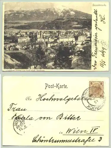 Innsbruck  () Ansichtskarte. Postalisch gelaufen 1899