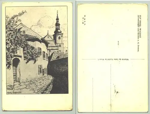 Krems um 1940 ? () Ansichtskarte. Postalisch nicht gelaufen, vermutlich um 1940 ? Gebrauchsspuren