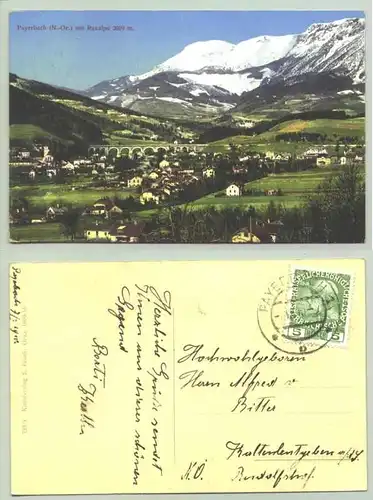 Payerbach () Ansichtskarte. Postalisch gelaufen 1910