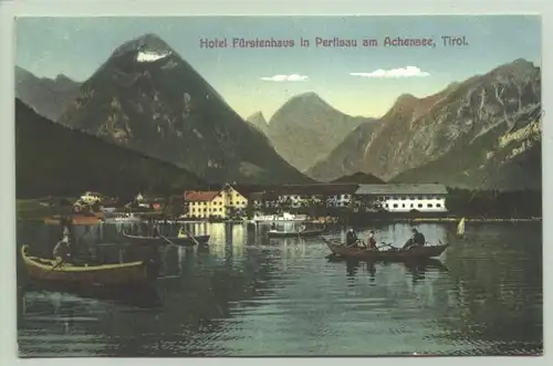 Pertisau () Ansichtskarte. Hotel Fuerstenhaus in P. am Achensee, Tirol. Postalisch gelaufen 1915