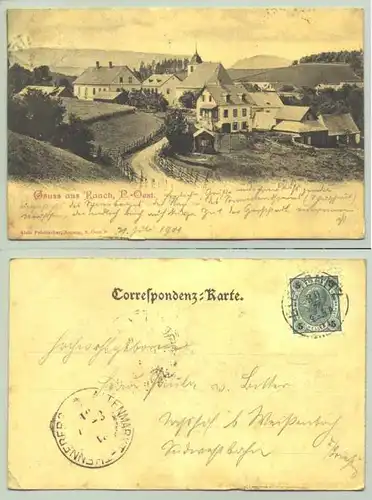 Raach() Ansichstkarte. Gruss aus Raach, N.-Oest., Oesterreich. Postalisch gelaufen 1901