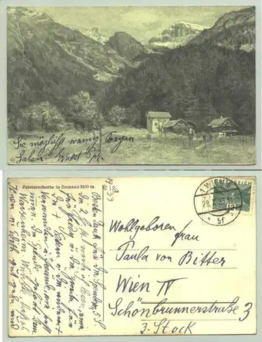 Ramsau () Ansichtskarte. Postalisch gelaufen 1933