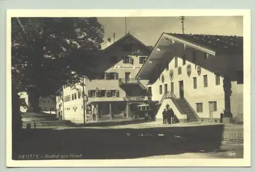 Reutte (1026099) Foto-Ansichtskarte. Gasthof zum Hirsch. Postalisch nicht gelaufen, um 1935 ?