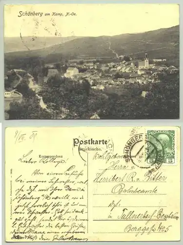 Schönberg () Ansichtskarte. Postalisch gelaufen 1909