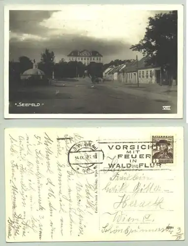 Seefeld () Ansichtskarte. Postalisch gelaufen 1936