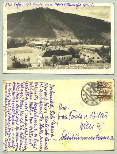 St. Johann (1030075) Ansichstkarte. St. Johann bei Gfiederberg. Oesterreich. Postalisch gelaufen 1929