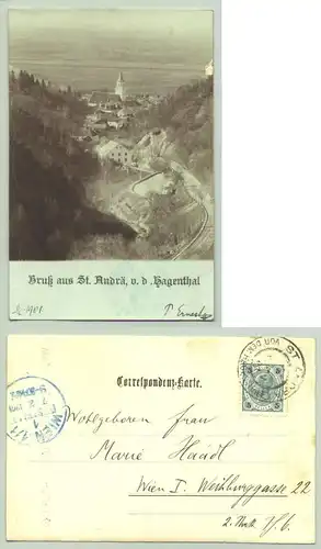 St.Andrae () Ansichtskarte. Postalisch gelaufen 1901. kleine Abriebstelle Rand rechts oben