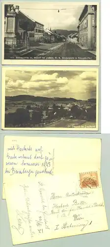St.Oswald (1026113) 2 Ansichtskarten. 1 AK postalisch gelaufen 1930