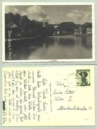 Steinbach () Ansichtskarte. Postalisch gelaufen, unleserlicher Stempel, Alter der AK nicht bekannt, um 1960 ?