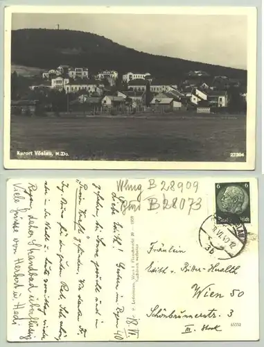 Vöslau (1030260) Ansichstkarte. Oesterreich. Postalisch gelaufen 1940
