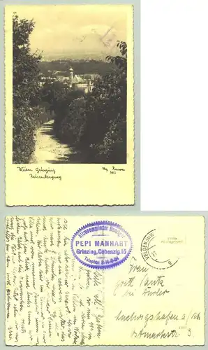 Wien Grinzing (1026196)  Ansichtskarte. Postalisch gelaufen, aber Marke geloest, Alter unbekannt