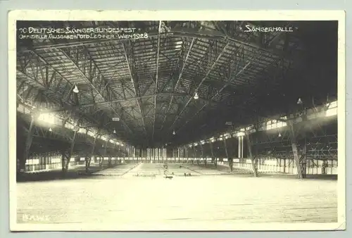 Wien () Foto-Karte in Postkartenformat. "Deutsches Saengerbundesfest 1928 - Saengerhalle"