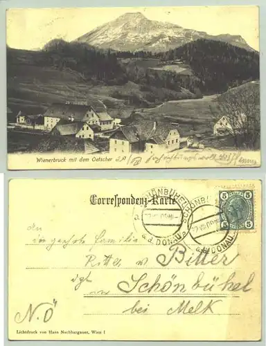 Wienerbruck (1030271) Ansichstkarte. Oesterreich. Postalisch gelaufen 1905