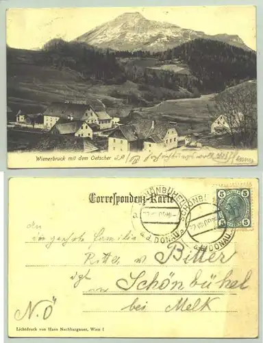 Wienerbruck () Ansichstkarte. Oesterreich. Postalisch gelaufen 1905