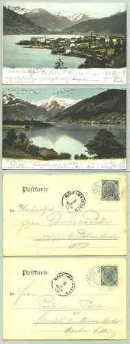 Zell (1026178) 2 Ansichtskarten. Postalisch gelaufen 1903